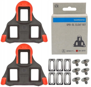 Bloki Shimano Czerwone Do Pedałów Szosowych SM-SH10 0° Oryginał