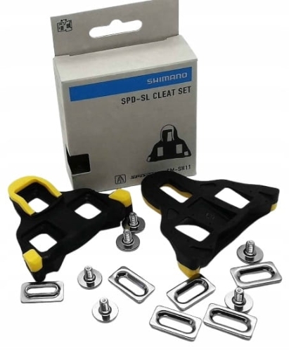 Bloki Shimano Żółte Do Pedałów Szosowych SM-SH11 6° Oryginał