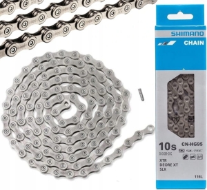 ŁAŃCUCH SHIMANO DEORE XT XTR SLX CN-HG95 10RZ. 116 OGNIW + PIN Oryginał
