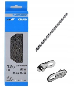 Łańcuch rowerowy Shimano XT M8100 12rz. 126 Ogniw + spinka Oryginał