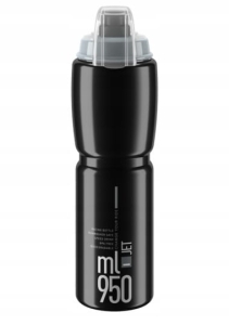 Bidon Elite Jet Plus 950ml Czarny Z Przykrywką