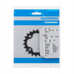 Zębatka Tarcza 22T Shimano Deore FC-M590 FC-M591 BCD 64mm Oryginał