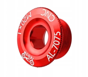 Śruba lewego ramienia korby SHIMANO HOLLOWTECH Czerwona